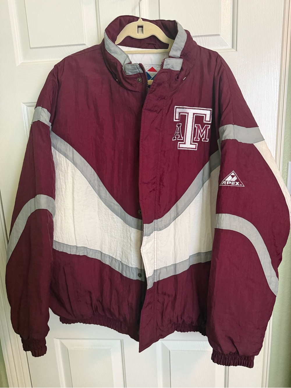 Vintage 90s Apex One Texas A&M Aggies Jacket XL NCAA Puffer Made in Korea